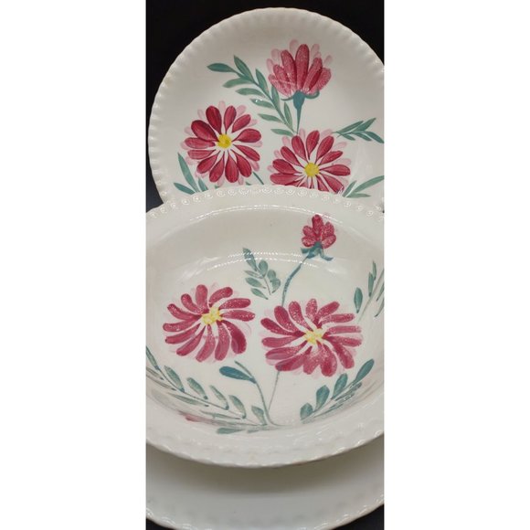 Blue Ridge Southern Potteries Plate10 In Serving Bowl 9 In Salad Soup Bowl 8 In - Picture 2 of 6